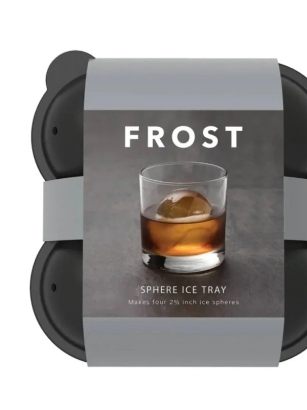 FROST Black Sphere Ice Tray - 4 Spherical Ice Molds